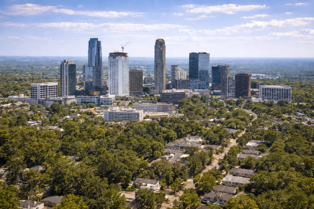 Buckhead neighborhood street, Atlanta GA