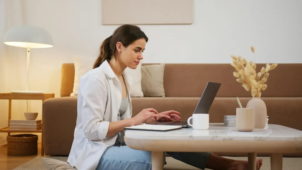 Lady Working on Laptop