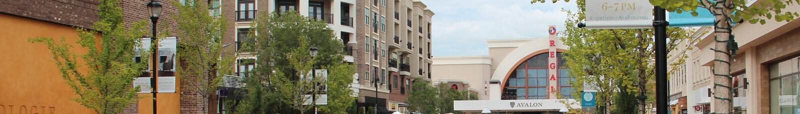 Avalon mixed-use shopping and dining district in Alpharetta Georgia