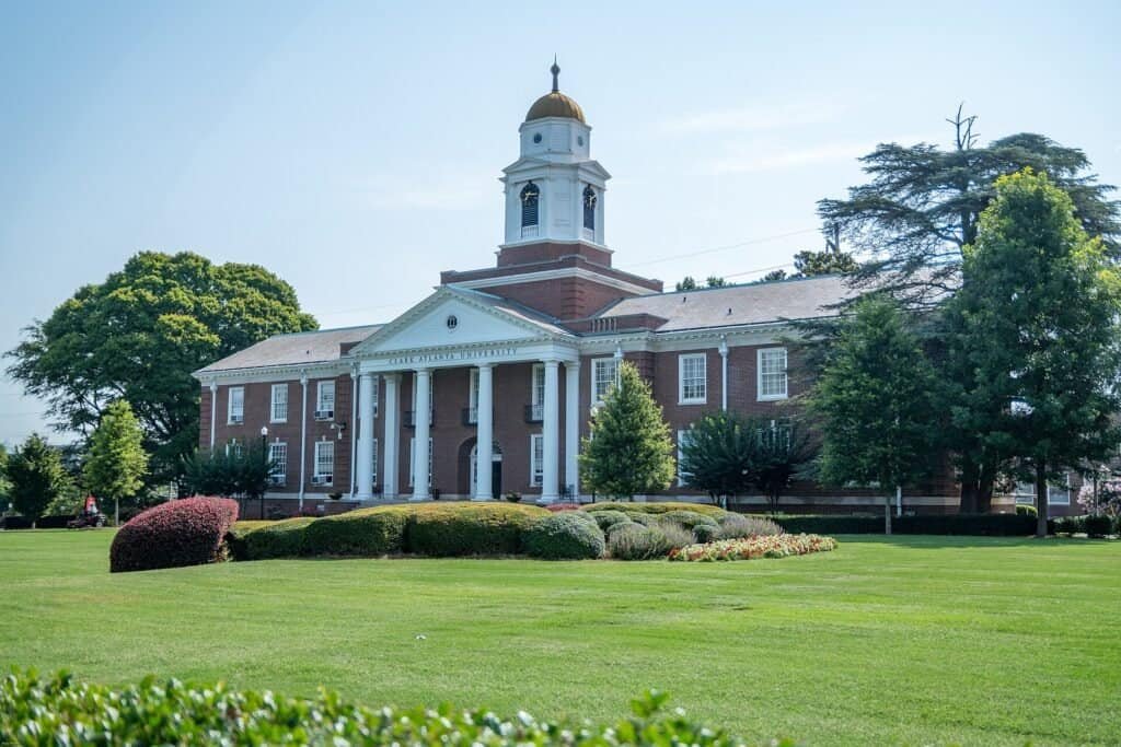 Harkness Hall at Clark Atlanta University on James P. Brawley Drive